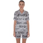 All of Life Come to Me with Ease Joy And Glory 2 Satin Short Sleeve Pajamas Set