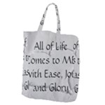All of Life Come to Me with Ease Joy And Glory 2 Giant Grocery Tote