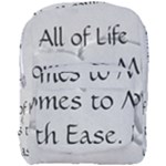 All of Life Come to Me with Ease Joy And Glory 2 Full Print Backpack