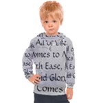 All of Life Come to Me with Ease Joy And Glory 2 Kids  Hooded Pullover