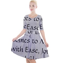 Quarter Sleeve A-Line Dress 