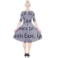 Quarter Sleeve A-Line Dress 