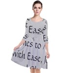 All of Life Come to Me with Ease Joy And Glory 2 Quarter Sleeve Waist Band Dress