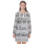 All of Life Come to Me with Ease Joy And Glory 2 Long Sleeve Chiffon Shift Dress 
