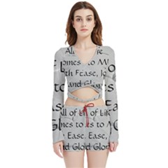Velvet Wrap Crop Top and Shorts Set 