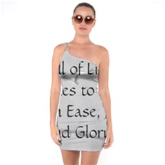 One Shoulder Ring Trim Bodycon Dress 