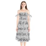 All of Life Come to Me with Ease Joy And Glory 2 Shoulder Tie Bardot Midi Dress