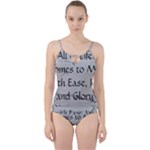 All of Life Come to Me with Ease Joy And Glory 2 Cut Out Top Tankini Set