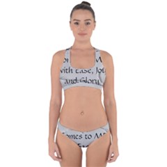 All of Life Come to Me with Ease Joy And Glory 2 Cross Back Hipster Bikini Set from ArtsNow.com