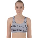 All of Life Come to Me with Ease Joy And Glory 2 Back Weave Sports Bra