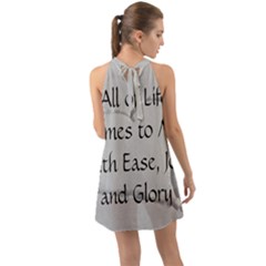 Halter Tie Back Chiffon Dress 