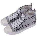 All of Life Come to Me with Ease Joy And Glory 2 Women s Mid-Top Canvas Sneakers