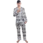 All of Life Come to Me with Ease Joy And Glory 2 Men s Long Sleeve Satin Pajamas Set