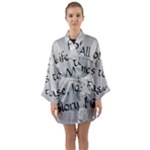 All of Life Come to Me with Ease Joy And Glory 2 Long Sleeve Satin Kimono