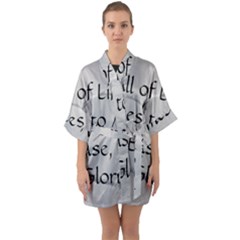 Half Sleeve Satin Kimono  