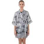 All of Life Come to Me with Ease Joy And Glory 2 Half Sleeve Satin Kimono 