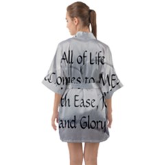 Half Sleeve Satin Kimono  