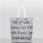 All of Life Come to Me with Ease Joy And Glory 2 Full Print Rope Handle Tote (Small)