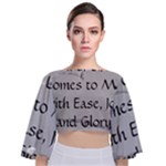 All of Life Come to Me with Ease Joy And Glory 2 Tie Back Butterfly Sleeve Chiffon Top