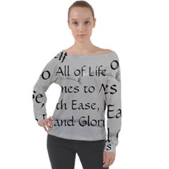 Off Shoulder Long Sleeve Velour Top 