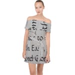 All of Life Come to Me with Ease Joy And Glory 2 Off Shoulder Chiffon Dress