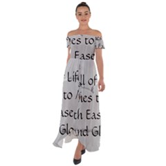 Off Shoulder Open Front Chiffon Dress 