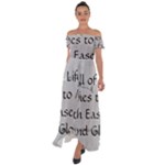 All of Life Come to Me with Ease Joy And Glory 2 Off Shoulder Open Front Chiffon Dress