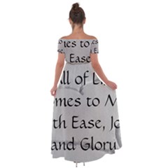 Off Shoulder Open Front Chiffon Dress 