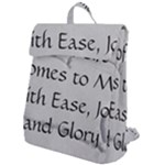 All of Life Come to Me with Ease Joy And Glory 2 Flap Top Backpack