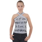 All of Life Come to Me with Ease Joy And Glory 2 Cross Neck Velour Top