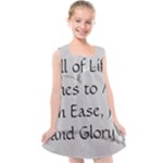 All of Life Come to Me with Ease Joy And Glory 2 Kids  Cross Back Dress