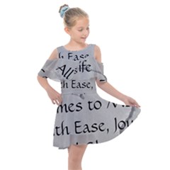 Kids  Shoulder Cutout Chiffon Dress 
