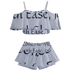 Kids  Off Shoulder Skirt Bikini 
