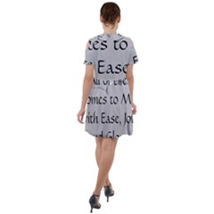 Short Sleeve Shoulder Cut Out Dress  