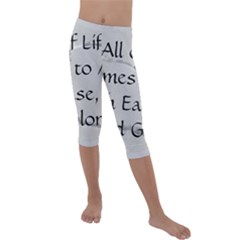 Kids  Lightweight Velour Capri Leggings  