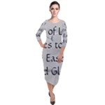 All of Life Come to Me with Ease Joy And Glory 2 Quarter Sleeve Midi Velour Bodycon Dress