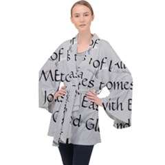 Long Sleeve Velvet Kimono  