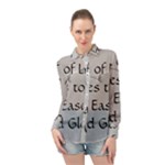 All of Life Come to Me with Ease Joy And Glory 2 Long Sleeve Chiffon Shirt