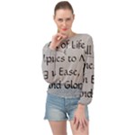 All of Life Come to Me with Ease Joy And Glory 2 Banded Bottom Chiffon Top