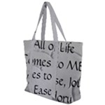 All of Life Come to Me with Ease Joy And Glory 2 Zip Up Canvas Bag