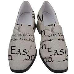 Women s Chunky Heel Loafers 