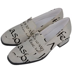 Women s Chunky Heel Loafers 