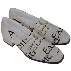 Women s Chunky Heel Loafers 