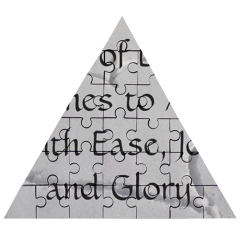 All of Life Come to Me with Ease Joy And Glory 2 Wooden Puzzle Triangle from ArtsNow.com