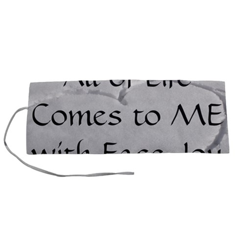 All of Life Come to Me with Ease Joy And Glory 2 Roll Up Canvas Pencil Holder (S) from ArtsNow.com