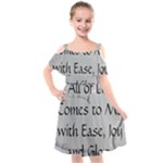 All of Life Come to Me with Ease Joy And Glory 2 Kids  Cut Out Shoulders Chiffon Dress
