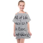 All of Life Come to Me with Ease Joy And Glory 2 Kids  One Piece Chiffon Dress