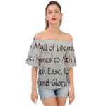 All of Life Come to Me with Ease Joy And Glory 2 Off Shoulder Short Sleeve Top