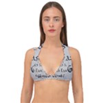 All of Life Come to Me with Ease Joy And Glory 2 Double Strap Halter Bikini Top