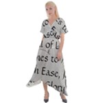 All of Life Come to Me with Ease Joy And Glory 2 Cross Front Sharkbite Hem Maxi Dress